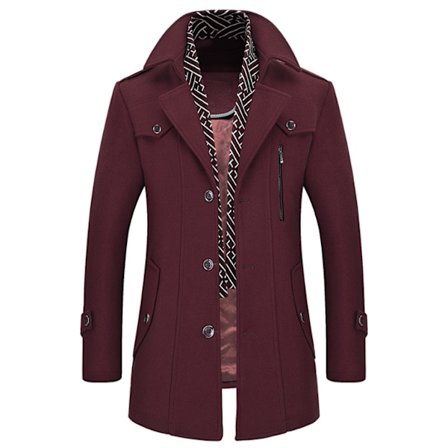 Herrar Herringbone Tweed Lång Kavaj