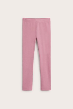 Kappahl | Ribbede leggings | Lyserosa