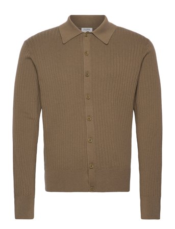 Filippa K Cotton Merino Knit Shirt - Khaki green - XL