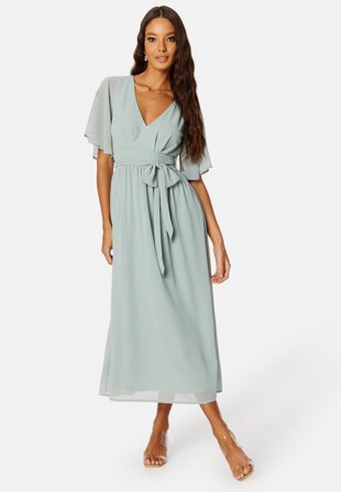 Bubbleroom Occasion - Butterfly Sleeve Midi Dress - 38