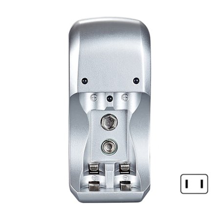 Kaksi paikkaa latureita AA 9V NiMH/NiCd-akuille älykkäällä jännitteenrajoituspiirillä