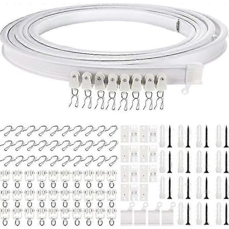 9,8 jalkaa taipuisa verhokisko kattoon asennettava suora kaareva kattokisko sarja yläsivu asennus katto asennusta varten -ZHENV [db]