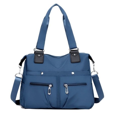 Stor kapasitet Skulderveske Vanntett Multi Pocket Dame Tote Nylon Bag