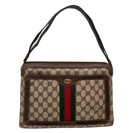 Gucci Vintage, Pre-owned Shoulder Bags Beige, Dames, Maat:ONE Size,leer