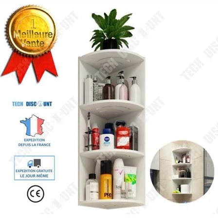 TD Skab til badeværelse, modstandsdygtig over for skimmel - Vægholdig toiletholder, trekantet badeværelse - Hjørneskabe.