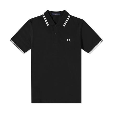 Fred Perry Twin Tipped Polo Sort, Herre