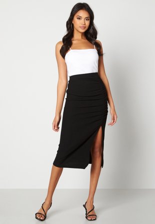ONLY Nella Slit Skirt Black Klær