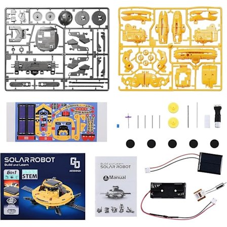Solrobot Kit 6-i-1, STEM Byggleksak för Barn 8-12 År, Rymdprojekt Present