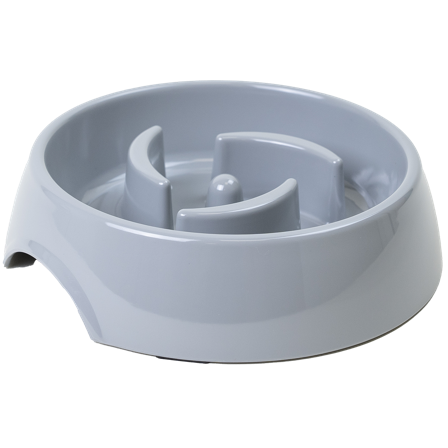 Selected by ZOO - Matskål Slow feed Grey L 600ml 20x5cm 20x5cm - Hund - Matplass & vannautomater for hund - For glupske hunder - ZOO.no