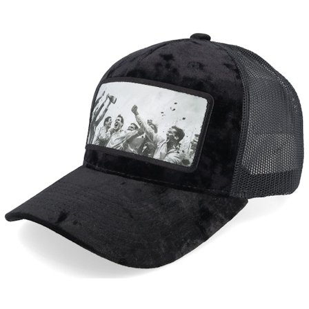 Calza Pennello - Schwarz Trucker Cap - Motorsport Victory Celebration Velvet Black A-Frame Trucker @ Hatstore