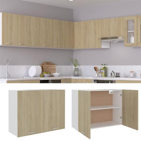 Vidaxl Väggskåp Sonoma-ek 80x31x60 Cm Konstruerat Trä Brun