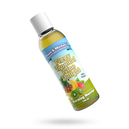 Vince & Michaels: Fizzy Tropical Wine Delight - Massageolie med Smag 50 ml - Vuxen.dk: Romantik & Forspil