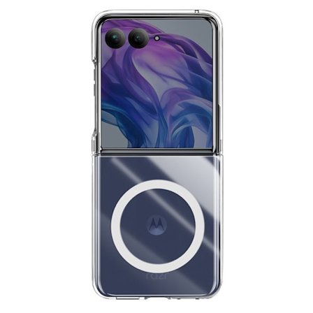 MagSafe-cover - AVIZAR - Razr 60 Ultra - Polycarbonat - Silikonegel - Gennemsigtig