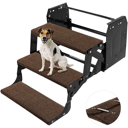 3-delad RV Step Matta för utomhuscamper Step Cover 22" Surround Radie Matta RV Tillbehör (brun)