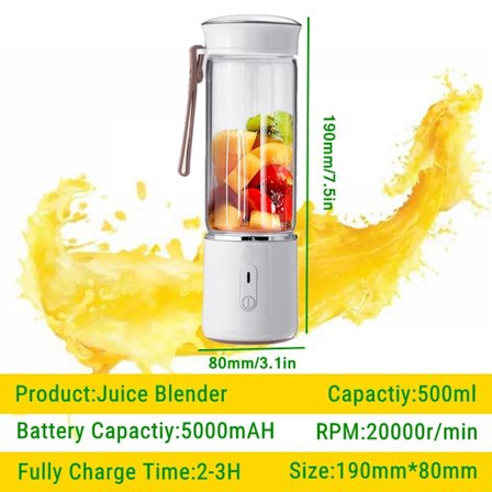 400ML Mini Juicers Bärbar elektrisk Juicer Blender USB Fruktblandare Frukt Mat Milkshake Multifunktion Mat Blender
