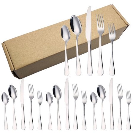 Bestiksæt, 20 dele rustfrit stål bestiksæt, 4 personer