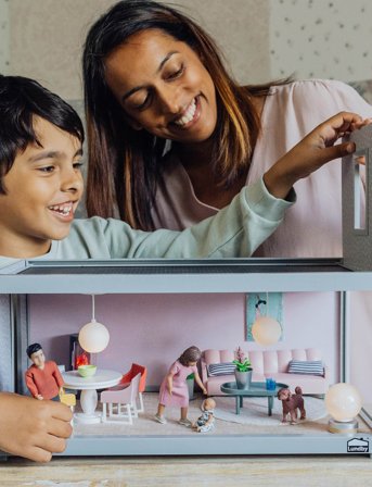 Lundby Lundby Basic Vardagsrumsset - Multi/patterned - SCALE 1:18