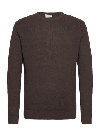 Bs Valdemar Regular Fit Knitwear Neulepaita Pyöreä Kaula-aukko Ruskea Bruun & Stengade