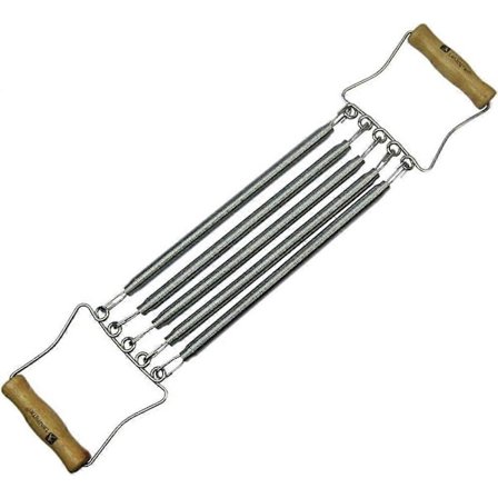 Bryst Expander Hjem Justerbar Kulstoftråd Fjeder Træningsapparat, 5 Fjeder Aftagelige Massivt Træhåndtag, Velegnet Til Fitness Muskeltræning Sport Equ