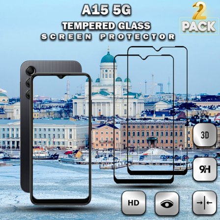 2-Pack SAMSUNG GALAXY A15 Näytönsuoja - Karkaistu Lasi 9H - Super laatu 3D