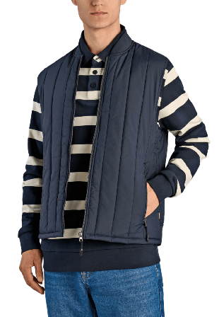 Lindbergh Quilted Waistcoat Kavajer Herr Blå L