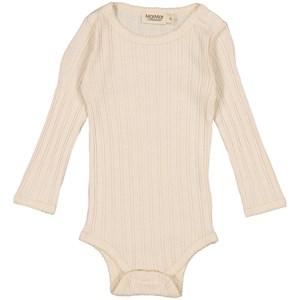 Kids - MarMar Copenhagen Ribbed Baby Body Clam 56 cm - All in ones - 56 cm - Cream