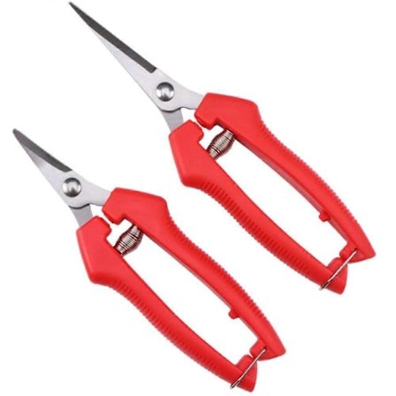 2 st Rak Beskärningssaxar, Blomstersaxar, Multifunktionella Trädgårdssaxar för Arrangering av Blommor, Trimning av Växter och Skörd av Örter