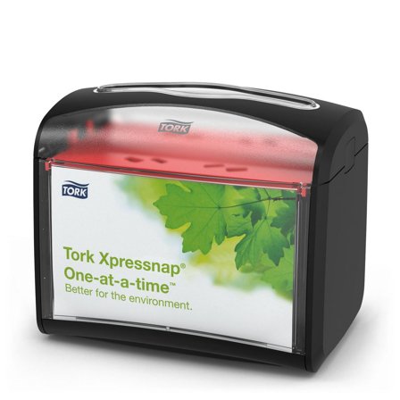 TORK Dispenser Xpressnap plast svart 155 x 201 x 150 mm - Lyreco - Kök och servering - Servetter och dukar - Servettdispenser