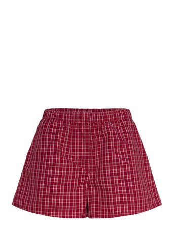 Weekday Relaxed Boxer Cotton Shorts - Red - S