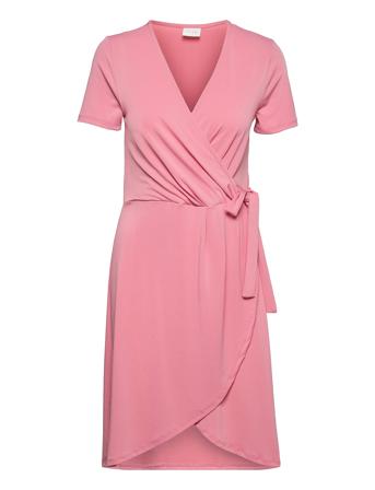 Vinayeli S/S Knee Wrap Dress/Su - Noos Dresses Summer Dresses Rosa Vila*Betinget Tilbud