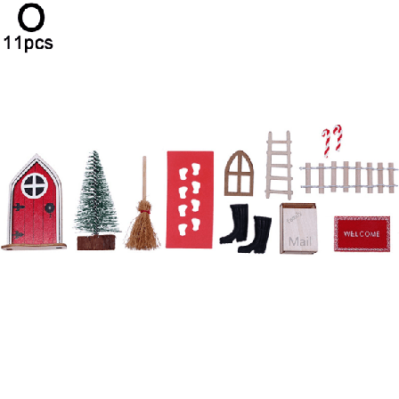 1:12 Dollhouse Elf Door Juldekor Fake Toyhouse Miniatyr