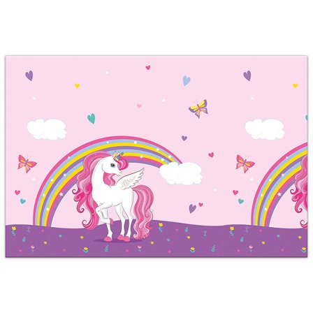 Enhörning Regnbåge Bordsduk 120x180 cm