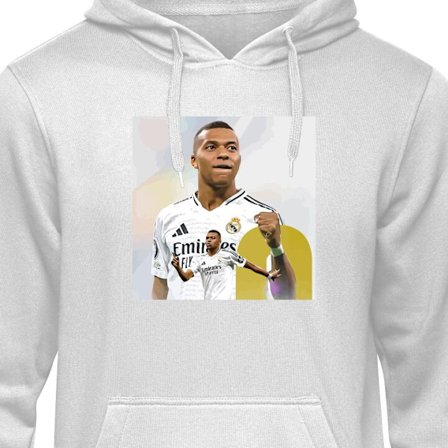 Hoodie Kylian Mbappé Real Madrid Frankrike La Ligas toppskytter med eksplosiv hurtighet og ekstrem målfarlighet i verdensklasse