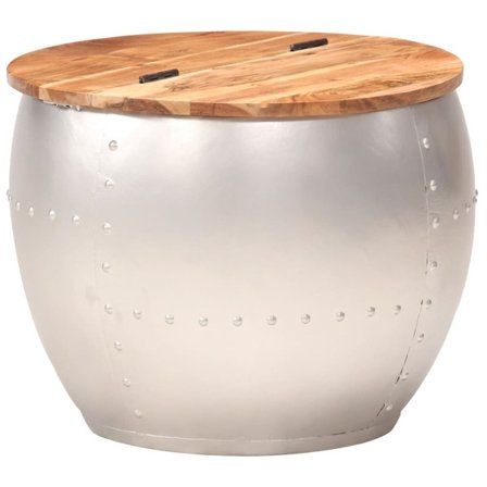 vidaXL Soffbord 53x43 cm massivt återvunnet trä