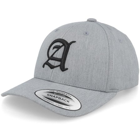 Kiddo Cap - Grå adjustable Caps - Kids A Letter 3d Heather Grey Adjustable @ Hatstore