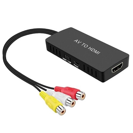 1080P RCA AV HDMI-muunnin HDMI-yhteensopiva adapteri AV2 Audio Video -kaapeli CVBS AV USB-kaapelilla HD TV BOX -laitteelle Tukee PAL/NTSC