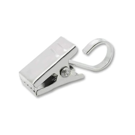 30 kappaleen pakkaus pieniä ruostumattomasta teräksestä valmistettuja verhoklipsejä koukuilla