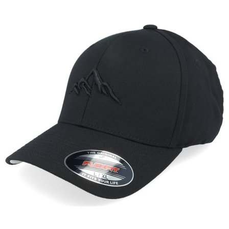 Wild Spirit - Svart flexfit Keps - Mountain 3d Black/Black Flexfit @ Hatstore