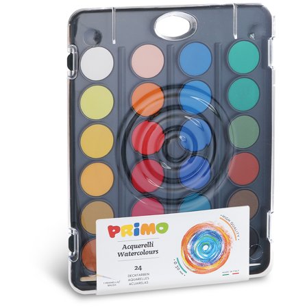 Primo Aquarelle Lot de 24 Ø30 + pinceau