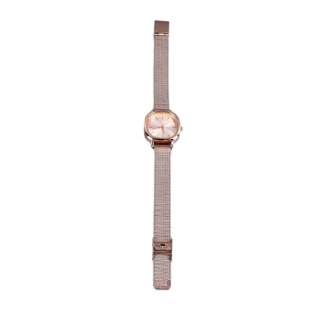Kvinnor Guldplätering Watch Rostfritt stålband High Definition Snygg Gradient Urtavla Dekor Watch Rose Gold