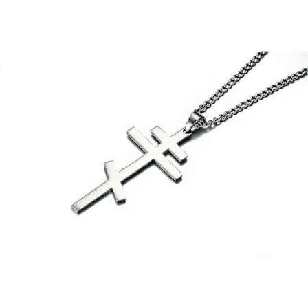 Vantage Ortodoks Kors Vedhæng Herre Halskæde - Kristent Symbol Rustfrit Stål Byzantinsk Kors Smykke