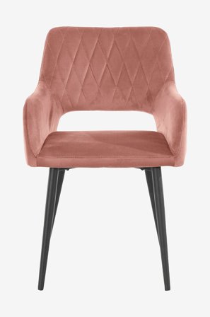 Loft24 - Spisebordsstol med armlæn FRANCA, 2-pak - Rosa - Stole med armlæn - Fra Homeroom