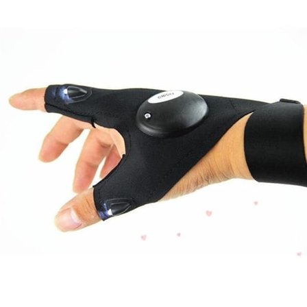 Handske med lampa - Belysning på tumme/pekfinger