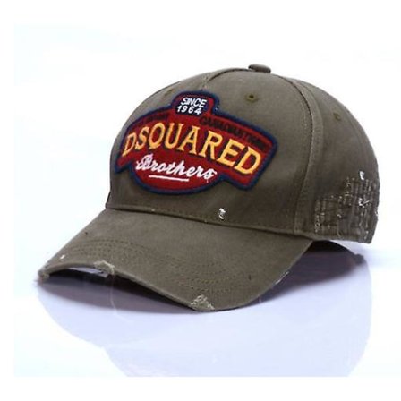 Herr Bomull Baseballkeps Vår Och Sommar Hatt Broderi Bokstäver Dsquared Armégrön