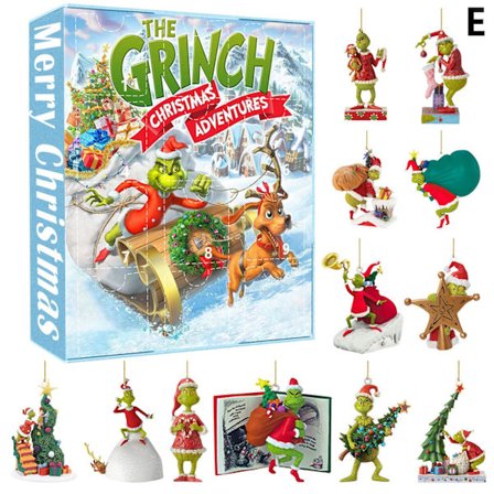 Jul Grinch yllätyslaatikko joulukuusi vihreä hirviö riipus akryylikoriste GJ172-005