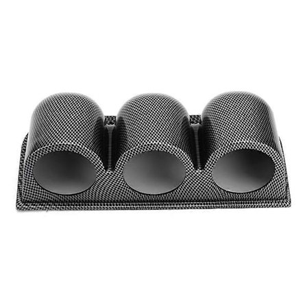 52mm/2in 3-Hulls Trippel Målerfeste Holder Karbonfiberstil Auto Bil Dash Meter Pod