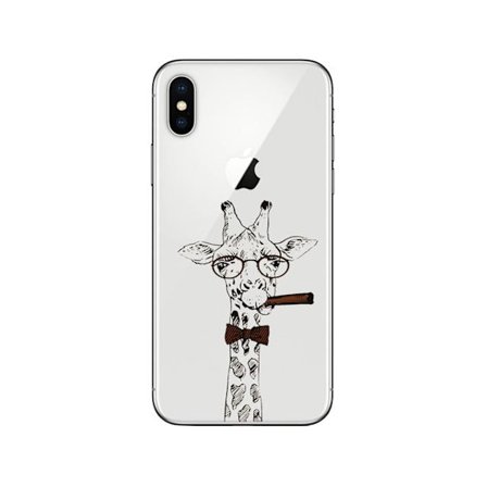 iPhone 12 Pro Max case sjov giraf med bow tie og cigar