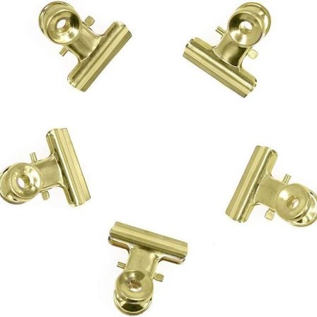 Stor metal foldeklemme - 30 stk. Klemme til indkøbsposer - Bull binder KLB