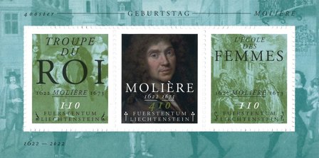 Liechtenstein - Moliére 400 år - Postfrisk miniark