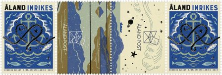 Åland - Maritim uddannelse - Postfrisk gutterpair